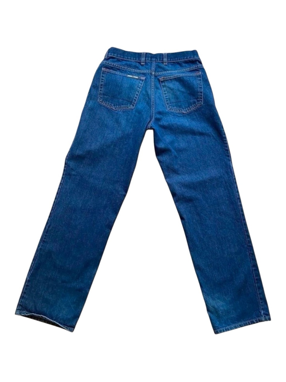 Vintage jeans 90’s button fly blue denim 100% cotton slouchy distressed 31 unise